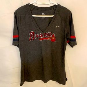 Nike Atlanta Braves‎ Vneck Tshirt Sz Large